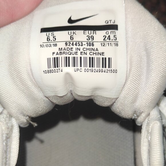 "Men's Nike Air VaporMax Plus White/Grey Sneaker.s:6,5us,39eur. Geometric Desig - Picture 4 of 7